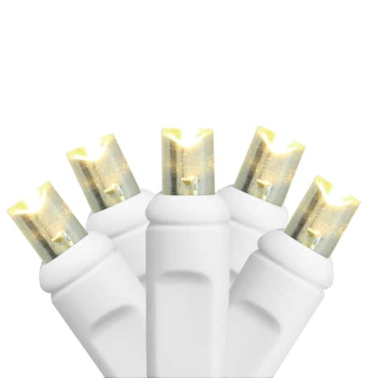 100ct. Warm White LED Wide Angle Mini Christmas String Lights
